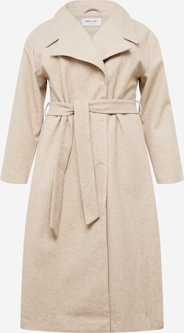 ABOUT YOU Curvy Between-Seasons Coat 'Jara' in Beige: front