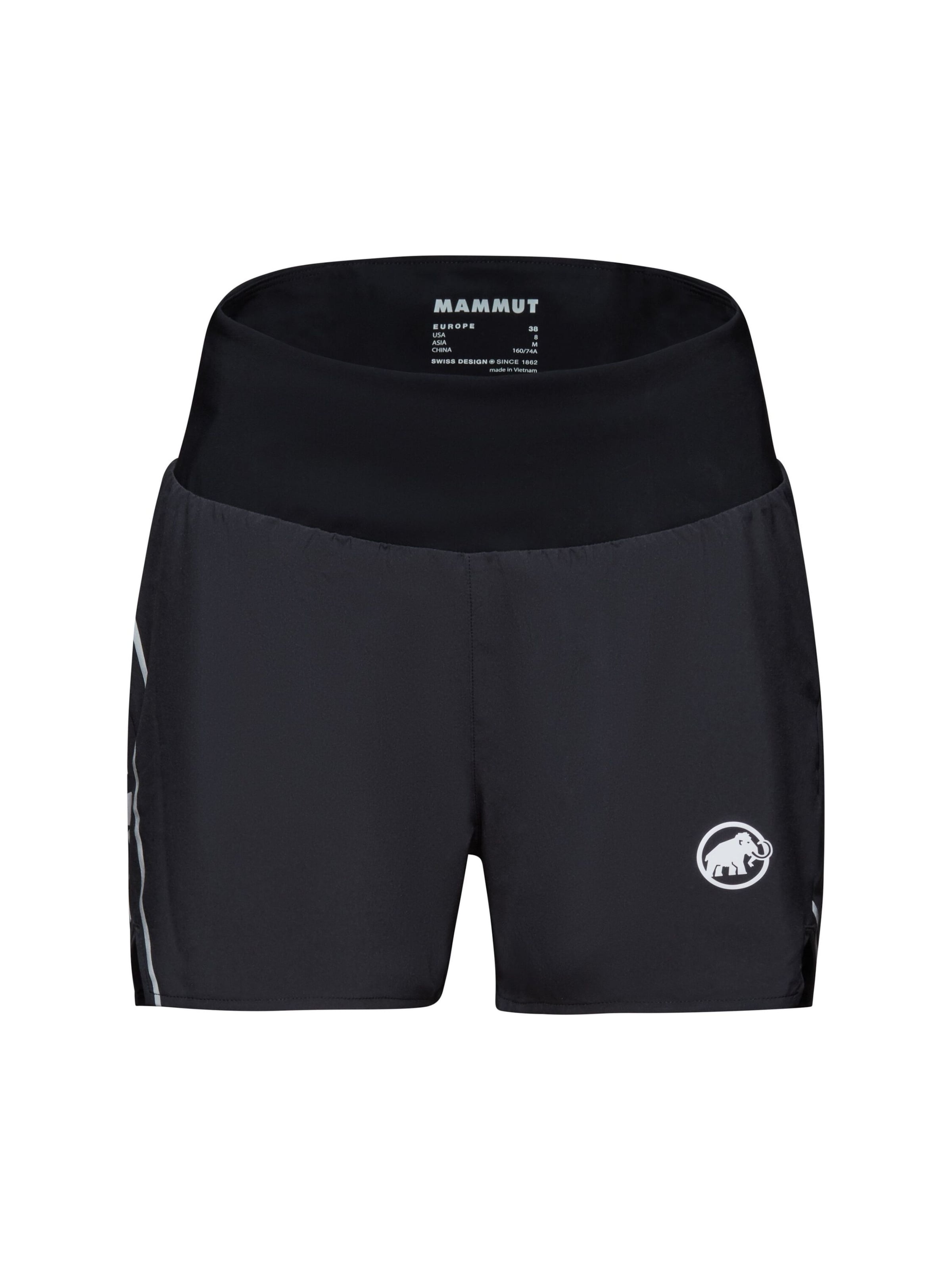 MAMMUT Slim fit Workout Pants in Black: front