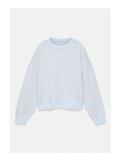 Pull&Bear Pullover in XS in dunkelbeige / hellblau, Produktansicht