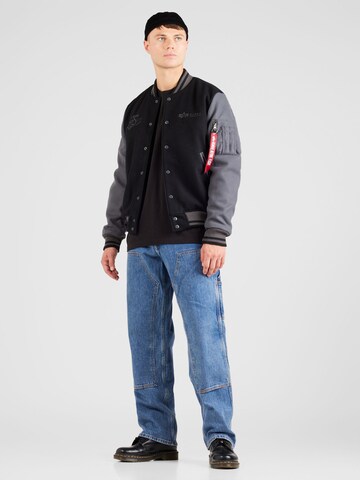 ALPHA INDUSTRIES Between-Season Jacket 'Varsity' in Black