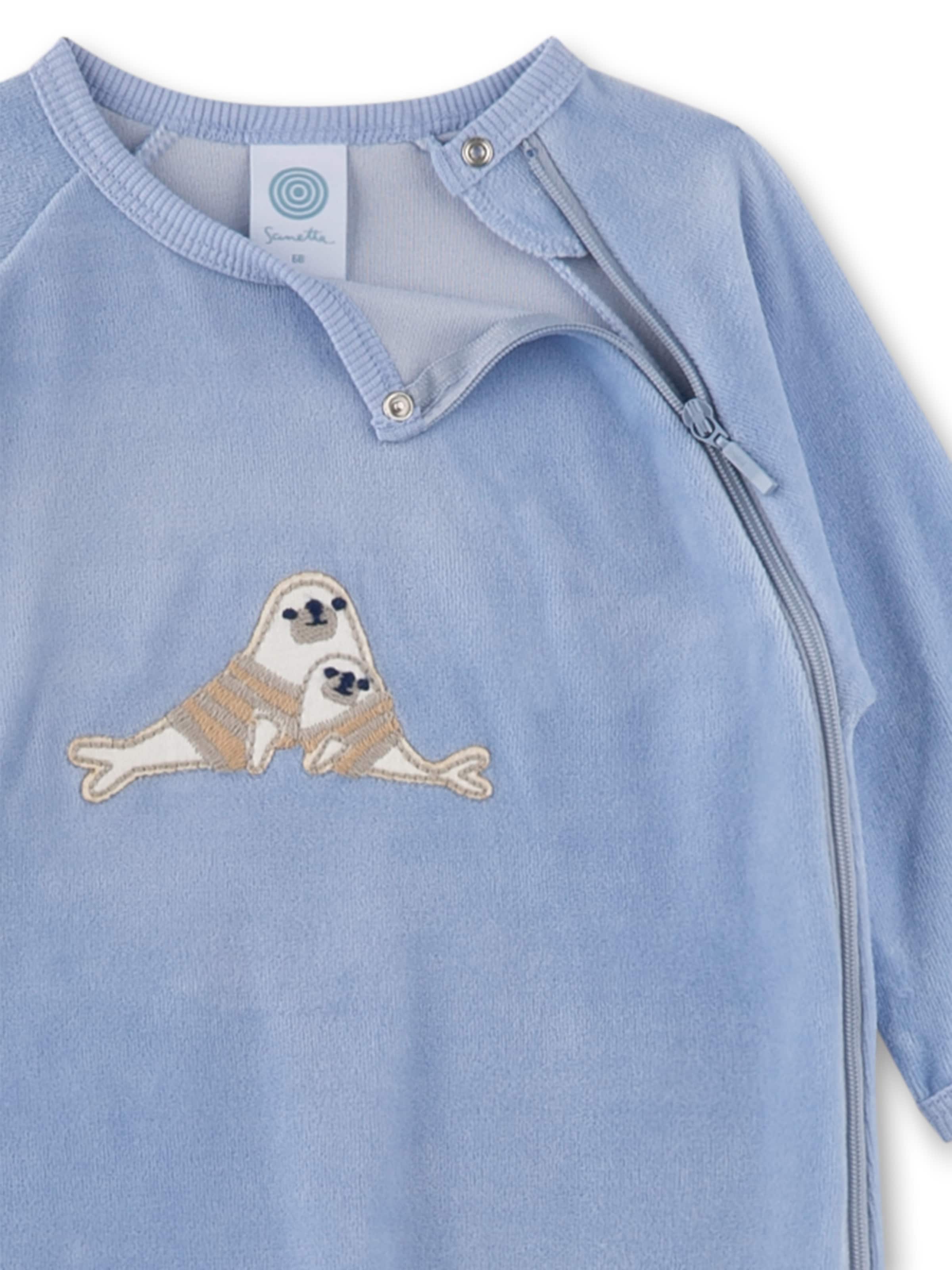 Sanetta Strampler/Body  'Robben' in Blau