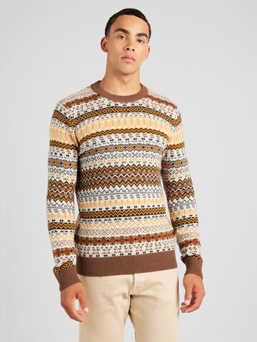 SELECTED HOMME Sweater 'Faro' in Brown: front