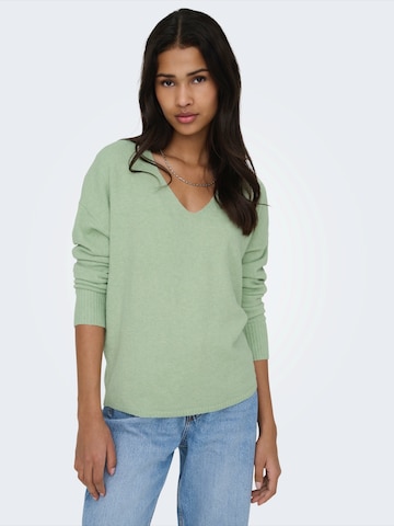 ONLY Oversized trui 'ONLRICA' in Groen: voorkant