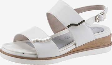 Tamaris Pure Relax Sandals in White: front