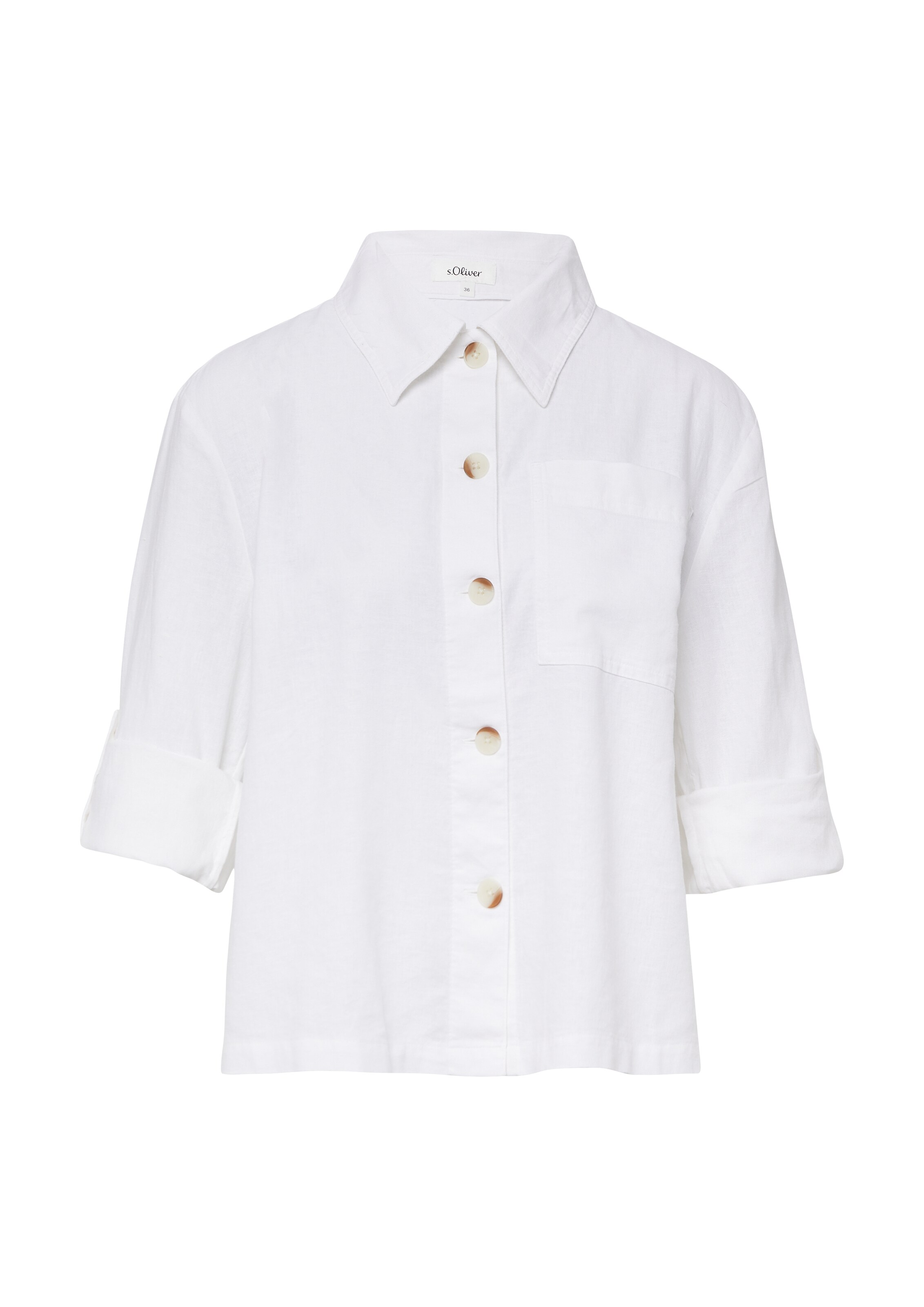 s.Oliver Blouse in Wit: voorkant