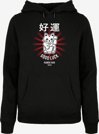 Merchcode Sweatshirt 'TORC - Good Luck' in rot / schwarz / weiß, Produktansicht