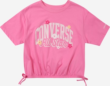 T-Shirt CONVERSE en rose : devant
