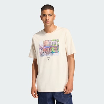 T-Shirt 'Painting Paris Street' ADIDAS ORIGINALS en blanc : devant