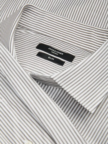 JACK & JONES Slim fit Button Up Shirt 'PARKER' in Brown