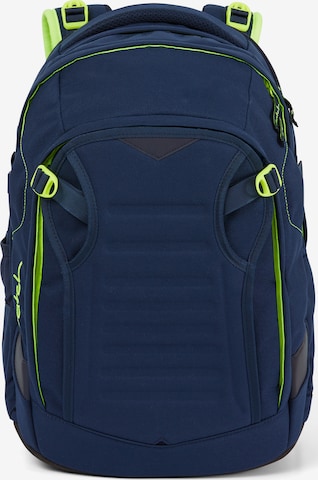 Satch Backpack in Blue: front