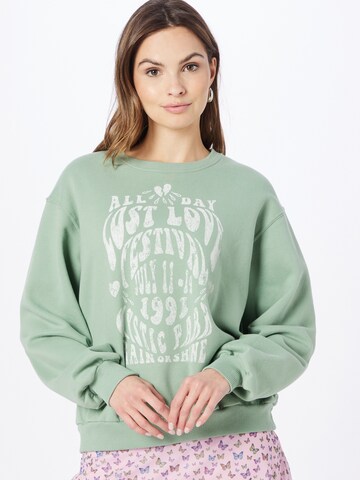 HOLLISTER Sweatshirt in Green: front