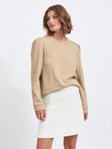 VILA Sweatshirt 'Rustie' in Brown: front