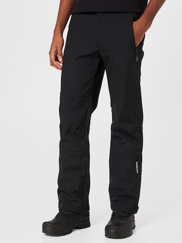 ICEPEAK - regular Pantalón deportivo en negro: frente