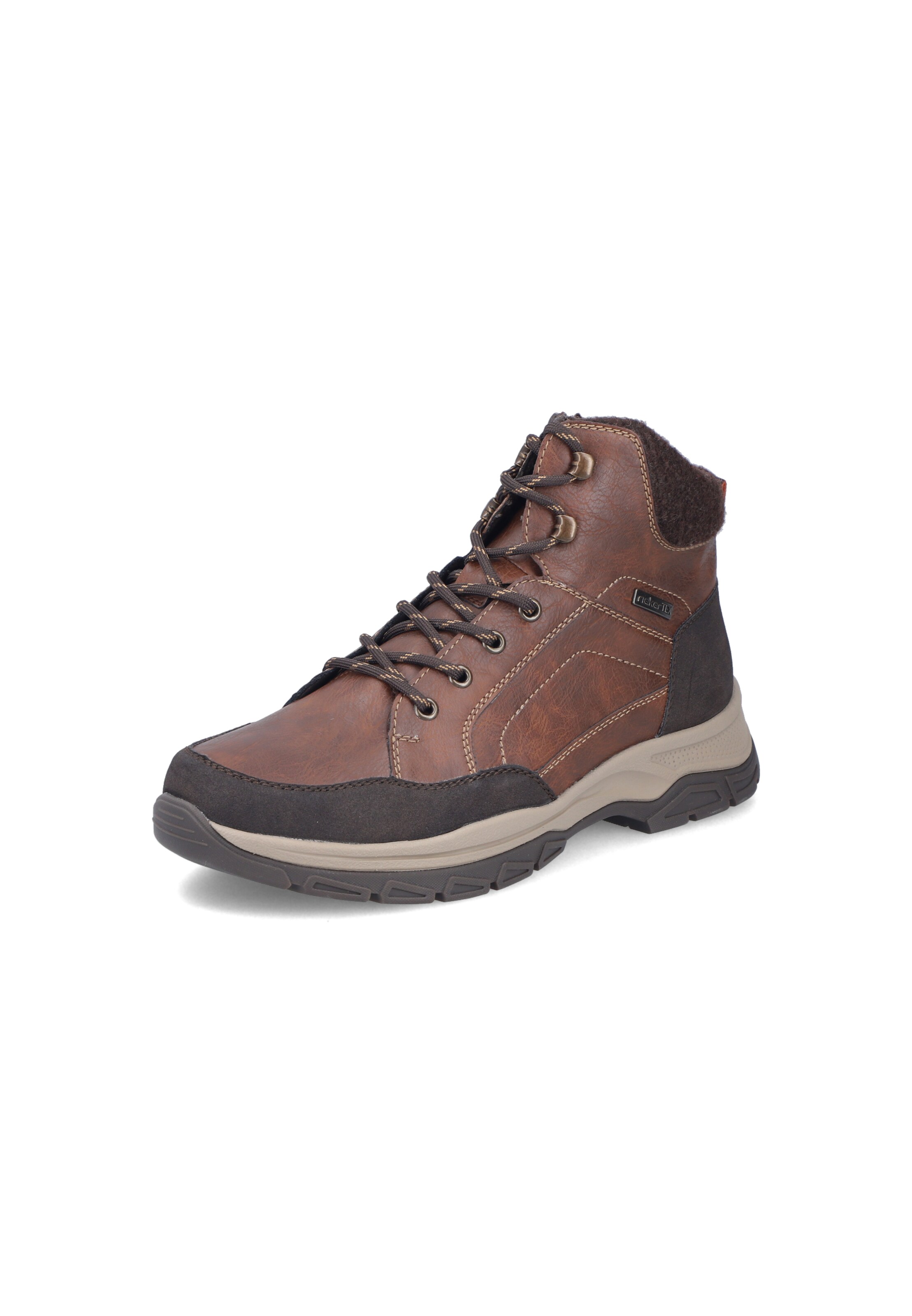 Chaussure à lacets Rieker en marron : devant