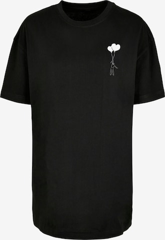 Merchcode Oversized Shirt 'Love In The Air' in Black: front