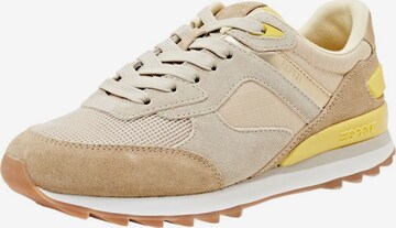 ESPRIT Sneakers laag in Beige: voorkant