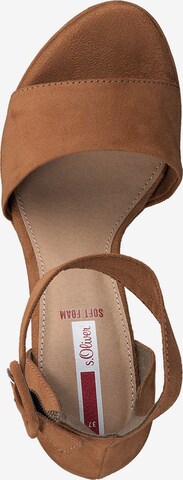 s.Oliver Strap Sandals in Brown