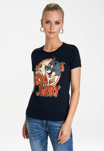 LOGOSHIRT Shirt 'Tom & Jerry' in Blue: front