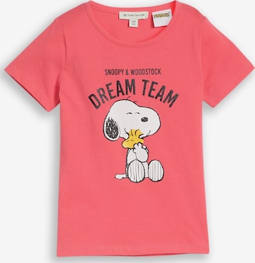 TOM TAILOR Shirt 'Peanuts' in Pink: front