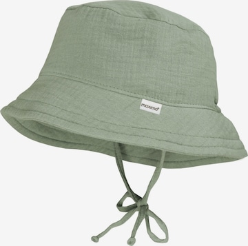 MAXIMO Hat 'GOTS BABY-Hütchen, Bindeband Musselinstoff, Futter' in Green: front