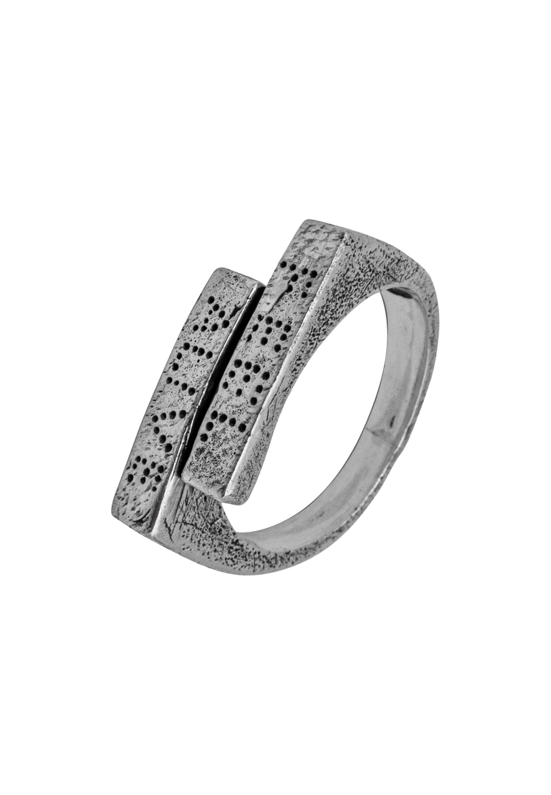 Haze&Glory Ring 'Tiger' in Silver: front