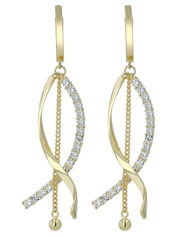 Akzent Earrings 'Ari, 925 Sterlingsilber, langlebig' in Gold: front