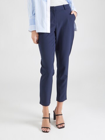VILA Slimfit Hose in Blau: Vorderseite