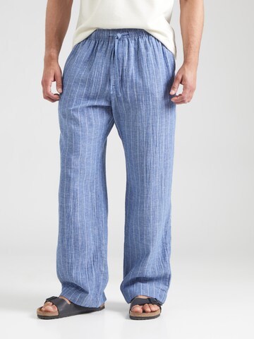 Abercrombie & Fitch Baggy Trousers in Blue: front