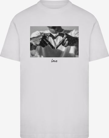 Mister Tee Paita 'Heart Sign' värissä valkoinen: etupuoli