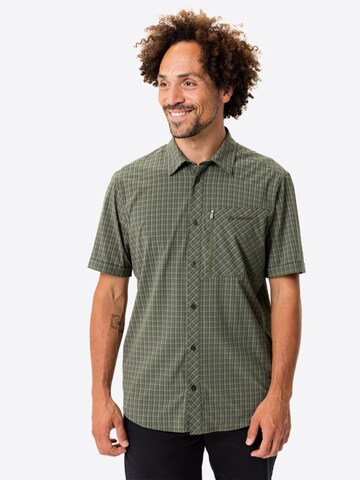 VAUDE Regular fit Athletic Button Up Shirt 'Seiland' in Green: front