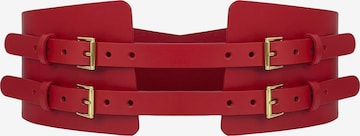Haute Cuir Bælte 'Maia Corset' i rød: forside