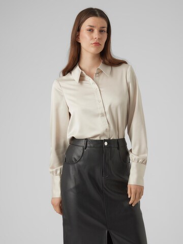 VERO MODA Blouse 'Merle' in Grijs: voorkant