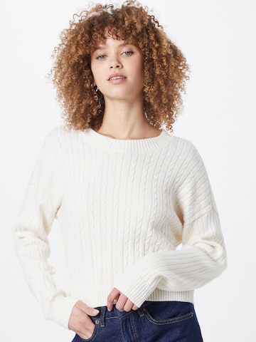 HOLLISTER Pullover in Weiß: front