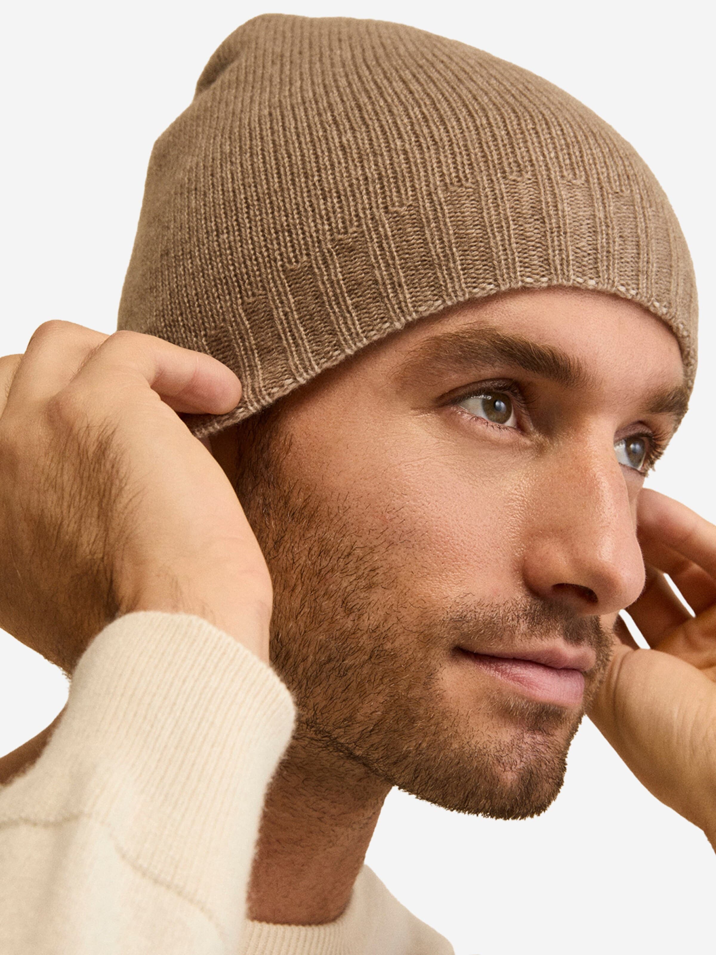 Bonnet Il Lanificio en beige : devant
