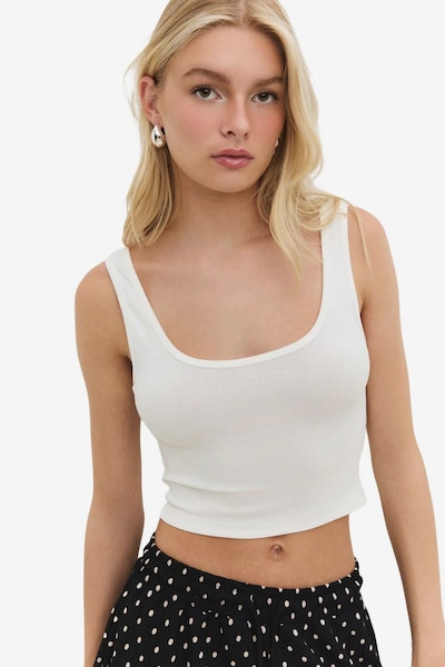 No Matter What Top in de kleur Wit, Productweergave