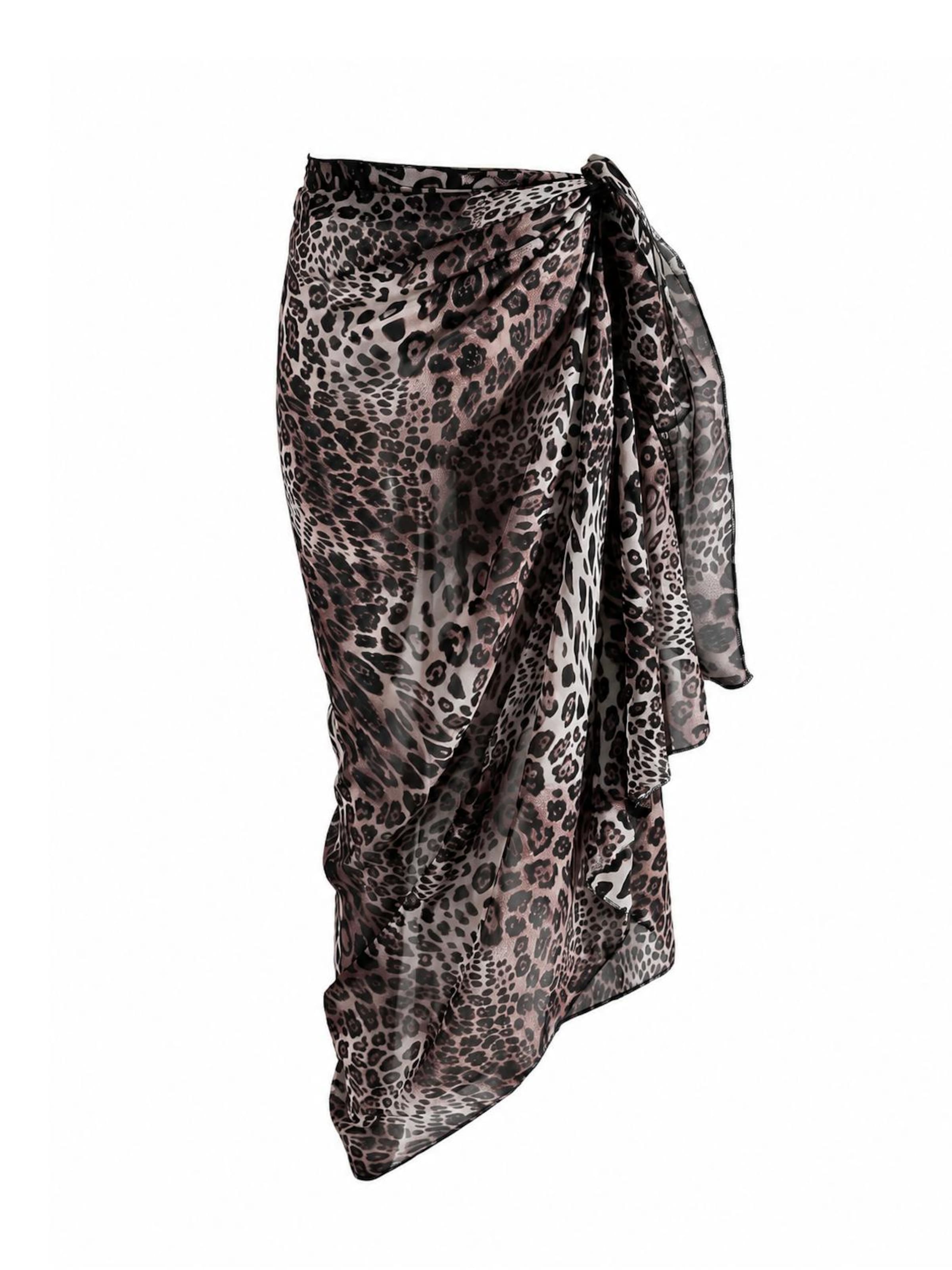 Emilie collection Strandtuch 'Pareo panterprint'‌‌‌‌‌‌ in Braun: Vorderseite