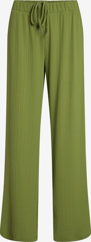 VILAWide Leg/ Široke nogavice Hlače 'Ofelia' - zelena boja: prednji dio