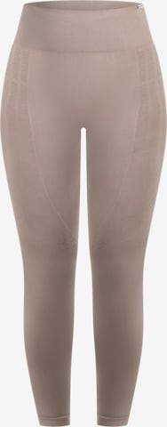 Coupe slim Leggings Smilodox en beige : devant