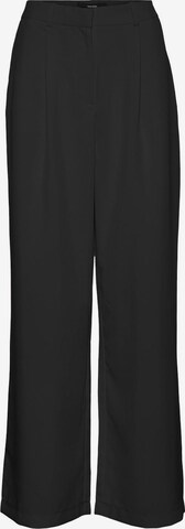 Wide leg Pantaloni con pieghe 'CAPRI' di VERO MODA in nero: frontale