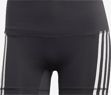 ADIDAS PERFORMANCE Skinny Workout Pants in Black: front