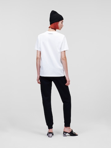 balta Karl Lagerfeld Marškinėliai 'Ikonik 2.0'