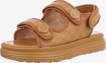 Ital-Design Strap Sandals in Beige: front