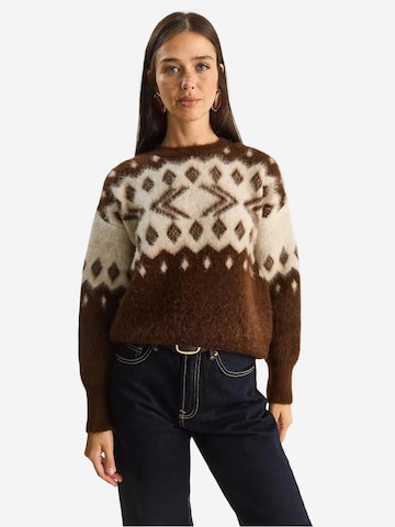 Pullover di Bianco Lucci in marrone: frontale