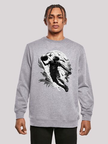 F4NT4STIC Sweatshirt 'Basketball Spieler' in Grau: predná strana