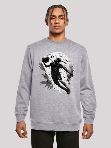 F4NT4STIC Sweatshirt 'Basketball Spieler' in Grau: predná strana