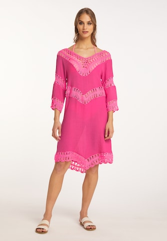 IZIA Beach dress in Pink: front