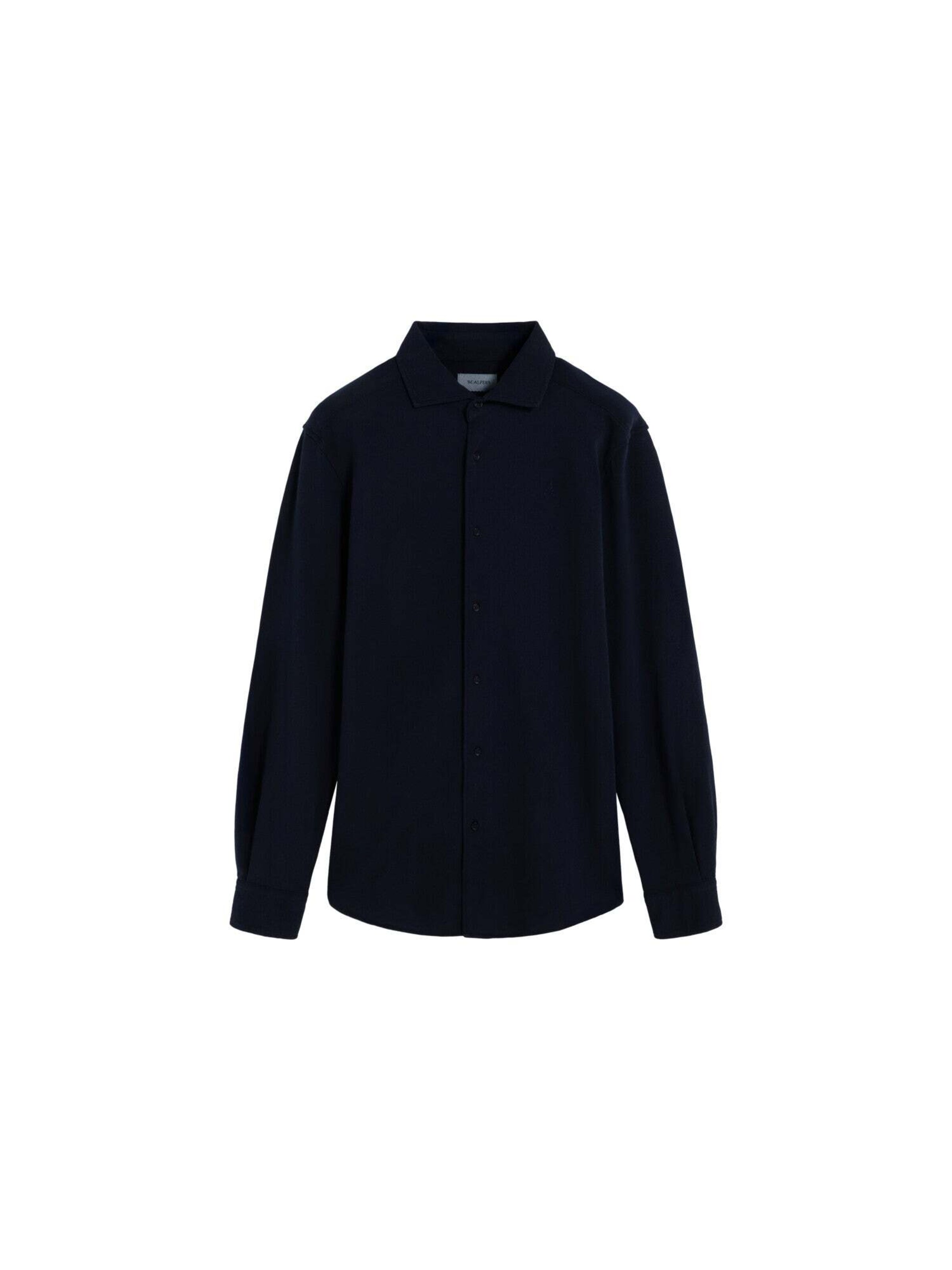 Scalpers Comfort Fit Košeľa - Modrá: predná strana