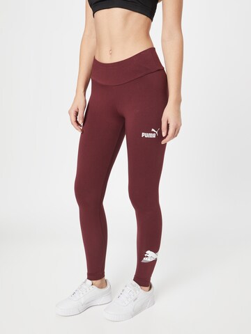 Coupe slim Pantalon de sport PUMA en violet : devant