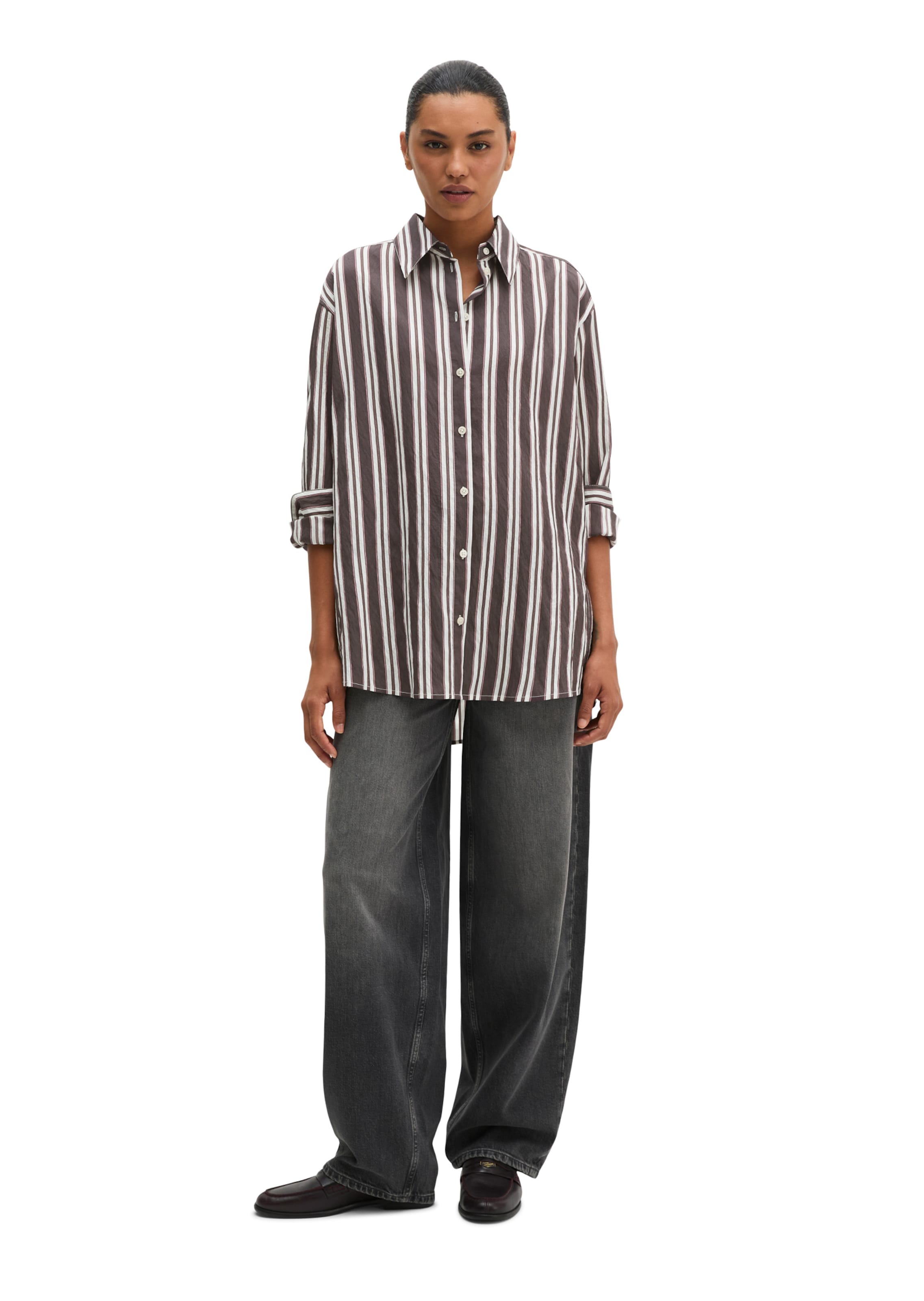 Marc O'Polo Bluse in Braun: Vorderseite