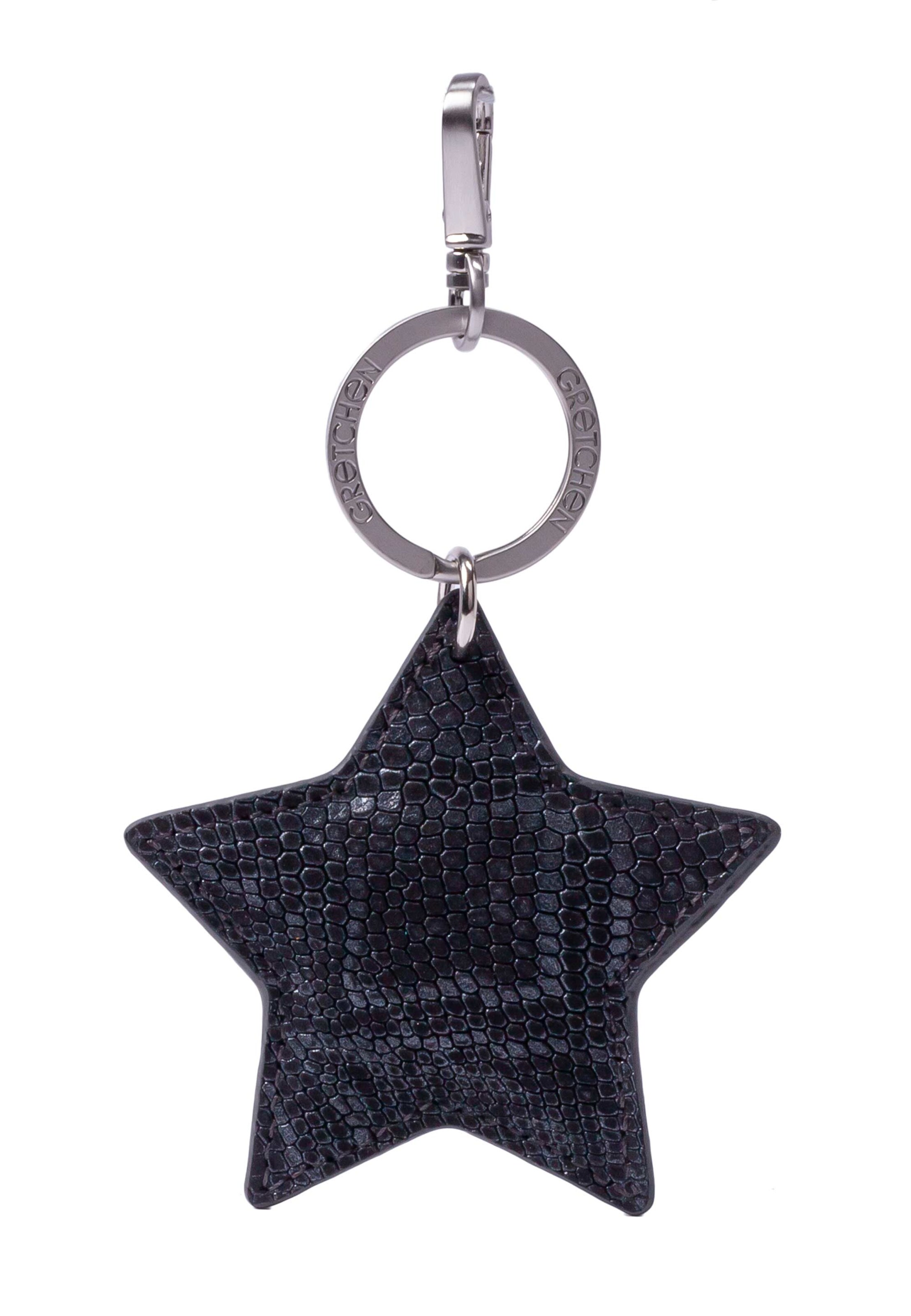 Gretchen Schlüsselanhänger 'Star Keyring' in Schwarz: Vorderseite